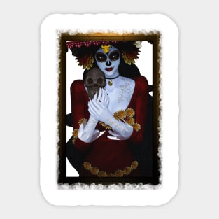 The clothed La muerte Sticker